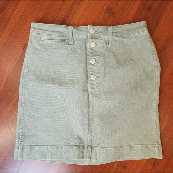 MADEWELL NEW GREEN BUTTON JEAN SKIRT SIZE 29 - Picture 2 of 5